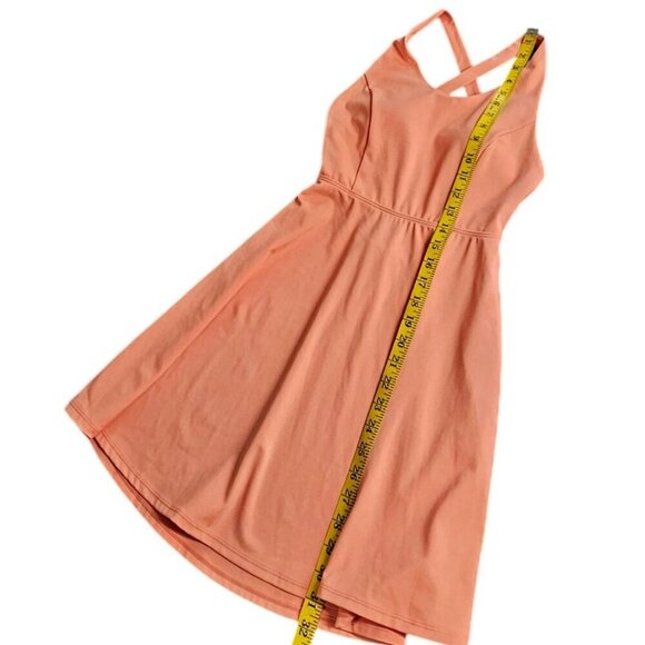 Halara Womens Athletic Open Back Strappy Dress, Orange, Unlined, Size Small - Picture 4 of 7